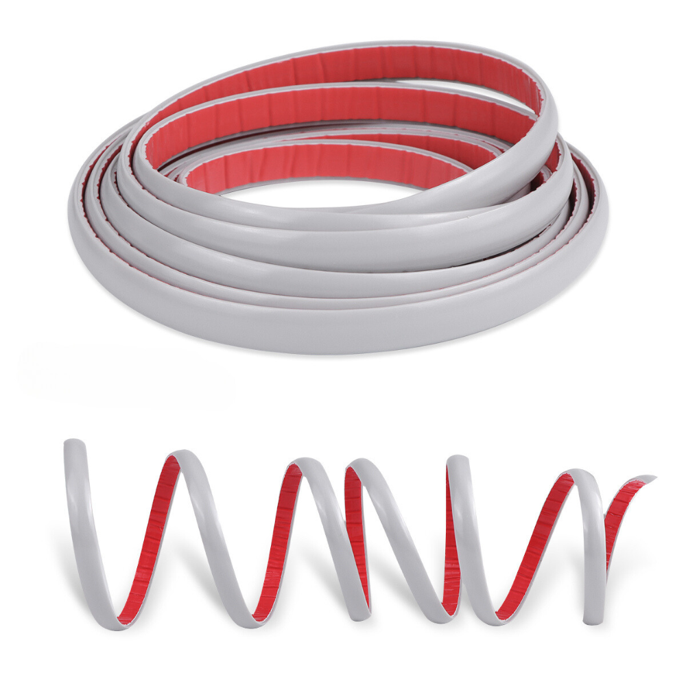 Grey edge trim rolled up