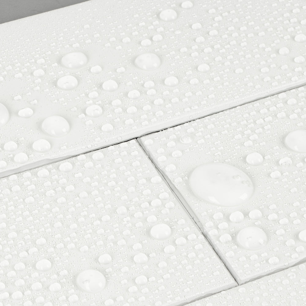 FLEXI Rectangular white gloss tiles water resistant surface
