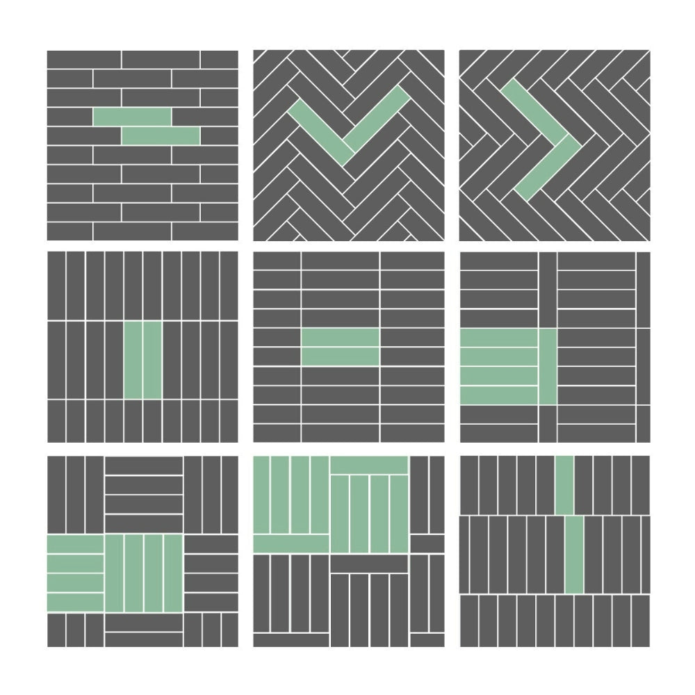 FLEXI Rectangular Composite tiles positioning