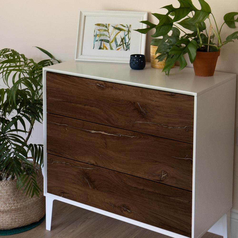 Flagstaff oak adhesive vinyl drawer