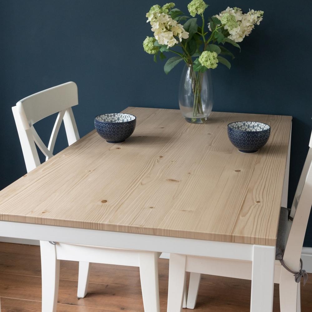 Jura pine adhesive vinyl applied to a kitchen table