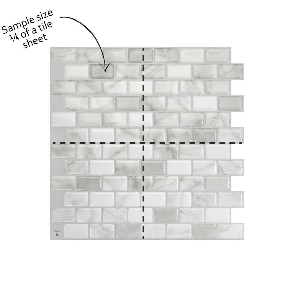 Tile sample with a dashed line indicating a quarter of the tile sheet size.