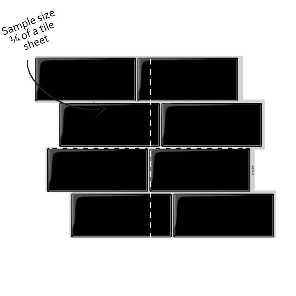 Diagram of black rectangular tiles arranged in a pattern on a white background