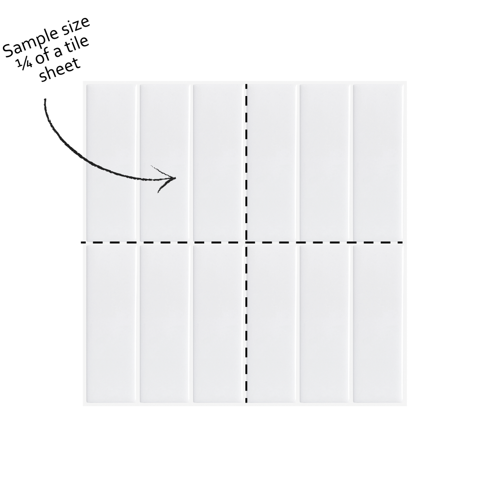 Diagram showing a sample size of a title sheet with lines and an arrow indicating its size.