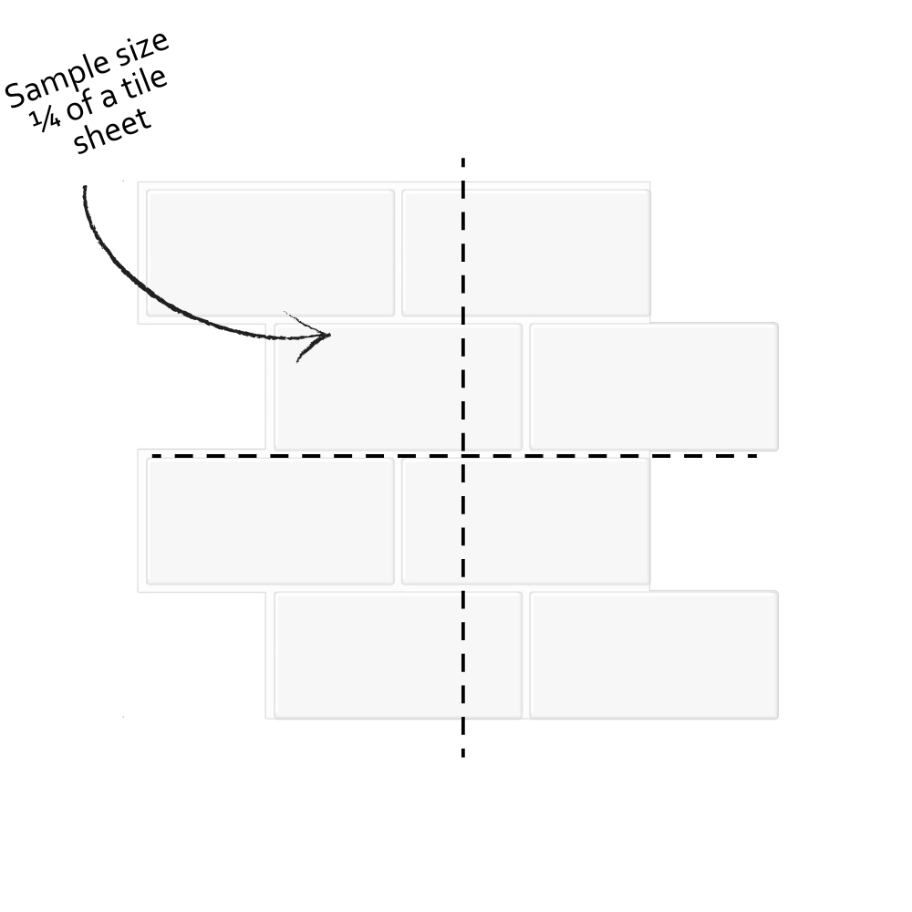 Diagram showing a sample size of a title sheet, with text indicating it is one-fourth the size.