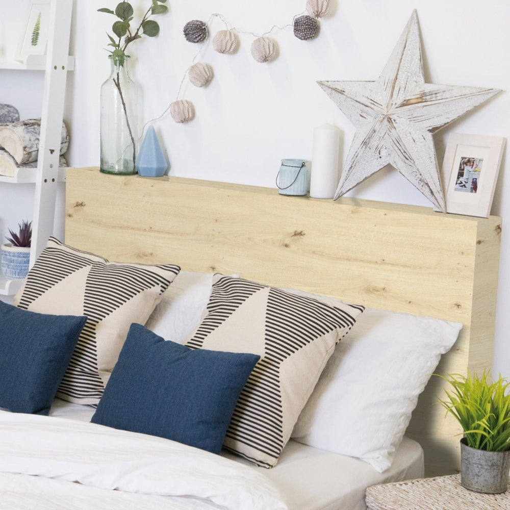 Scandinavian oak adhesive vinyl headboard