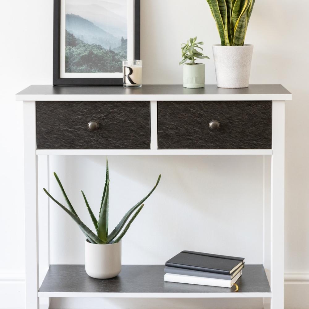 slate matte adhesive vinyl on drawer fronts