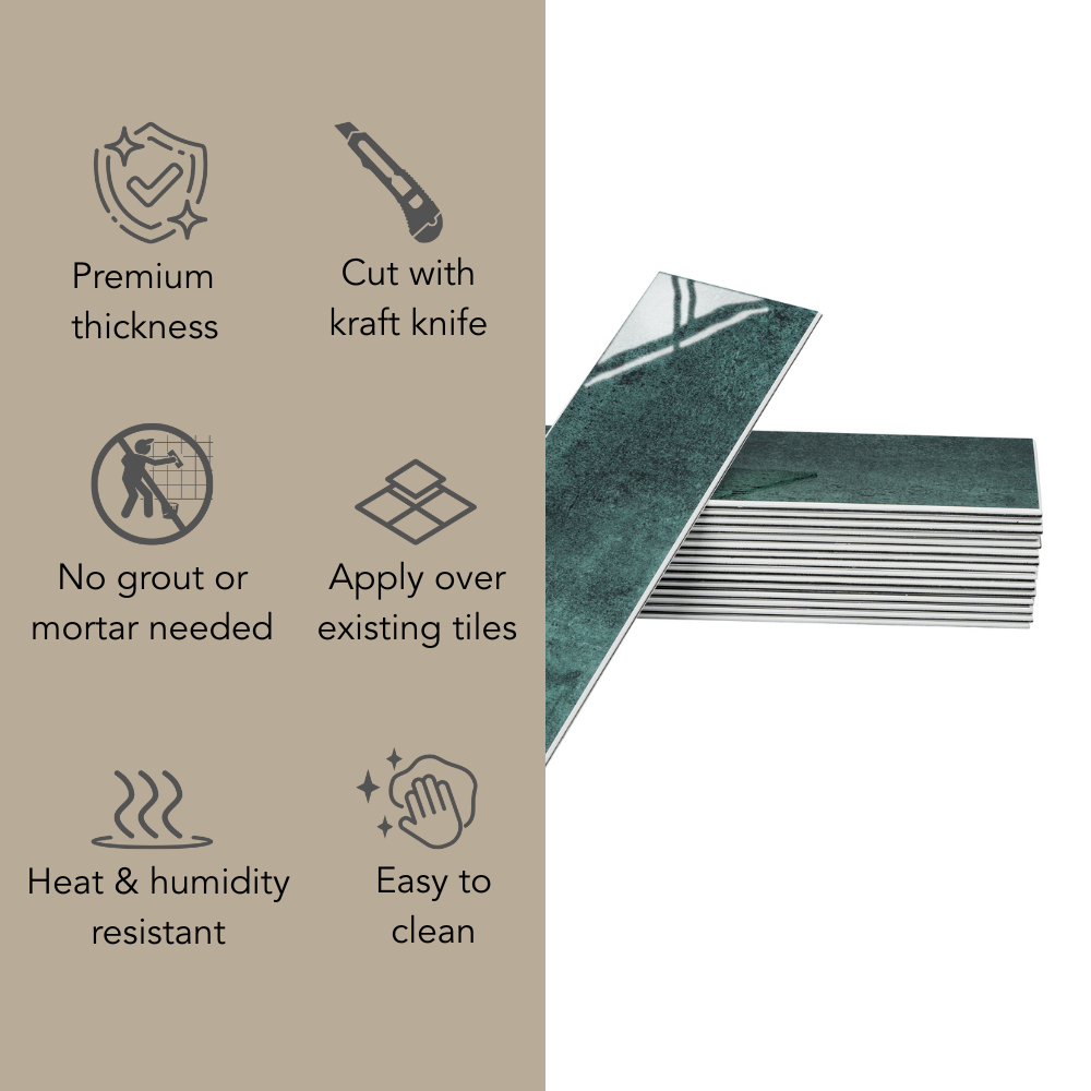 Flexi green gloss composite wall tiles features