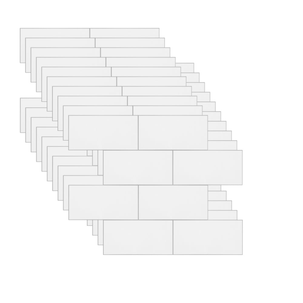 Subway white gloss composite tiles 10-pack