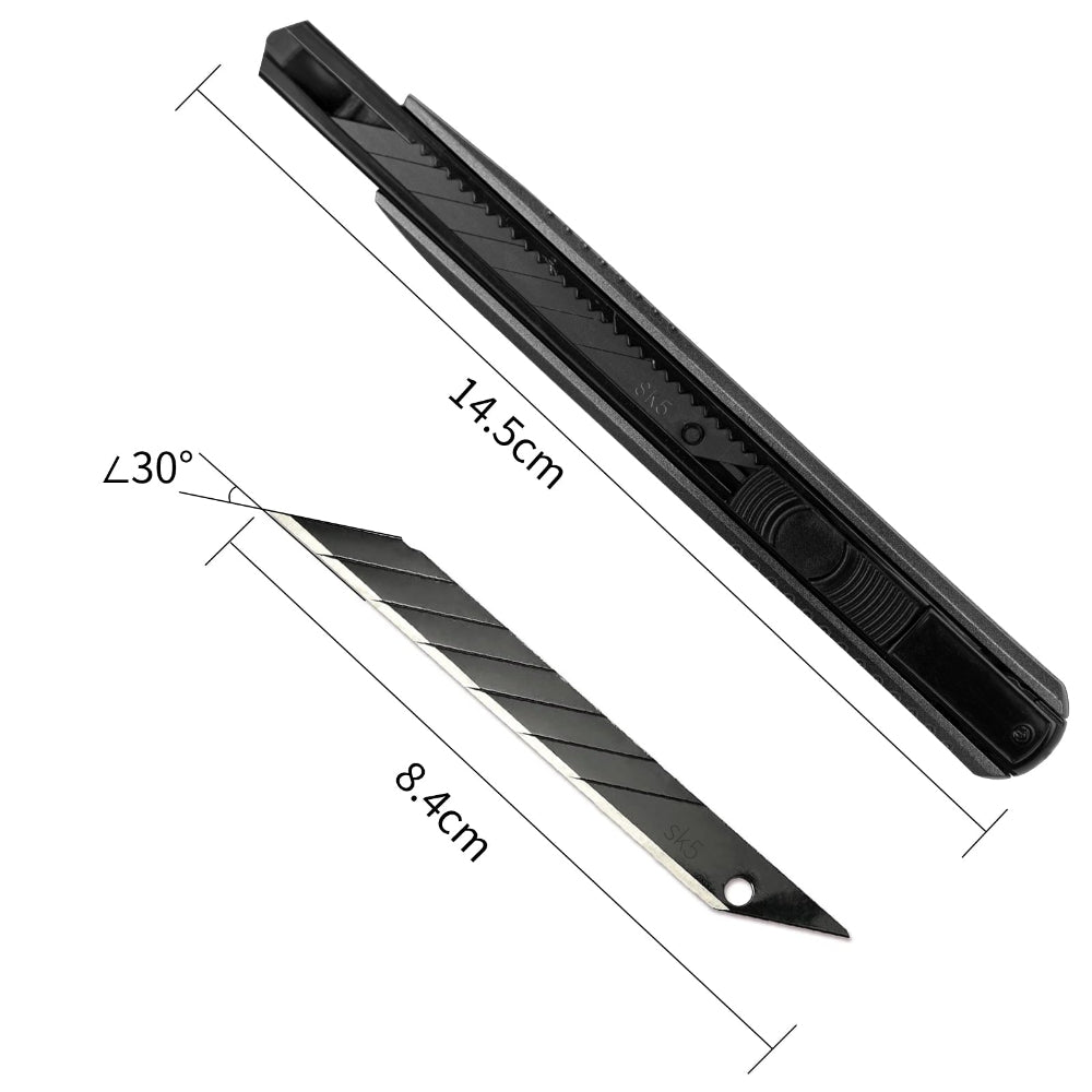 Snap blade knife with SK5 Carbon Steel Black Blade