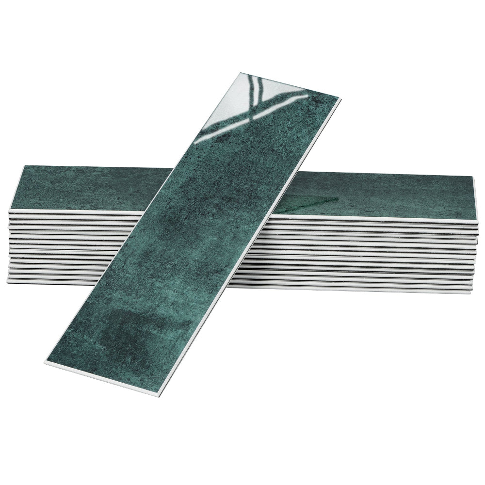 Flexi green gloss composite wall tiles 24-pack
