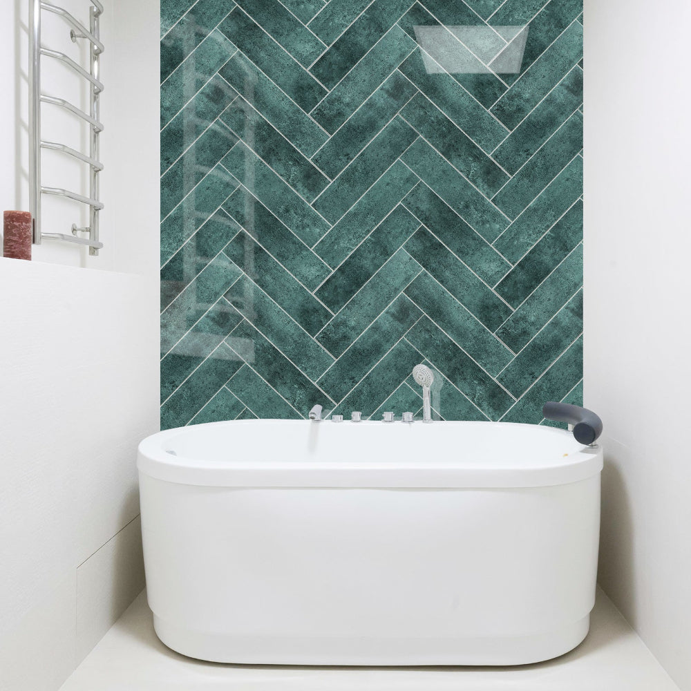 Flexi green gloss composite wall tiles bathroom