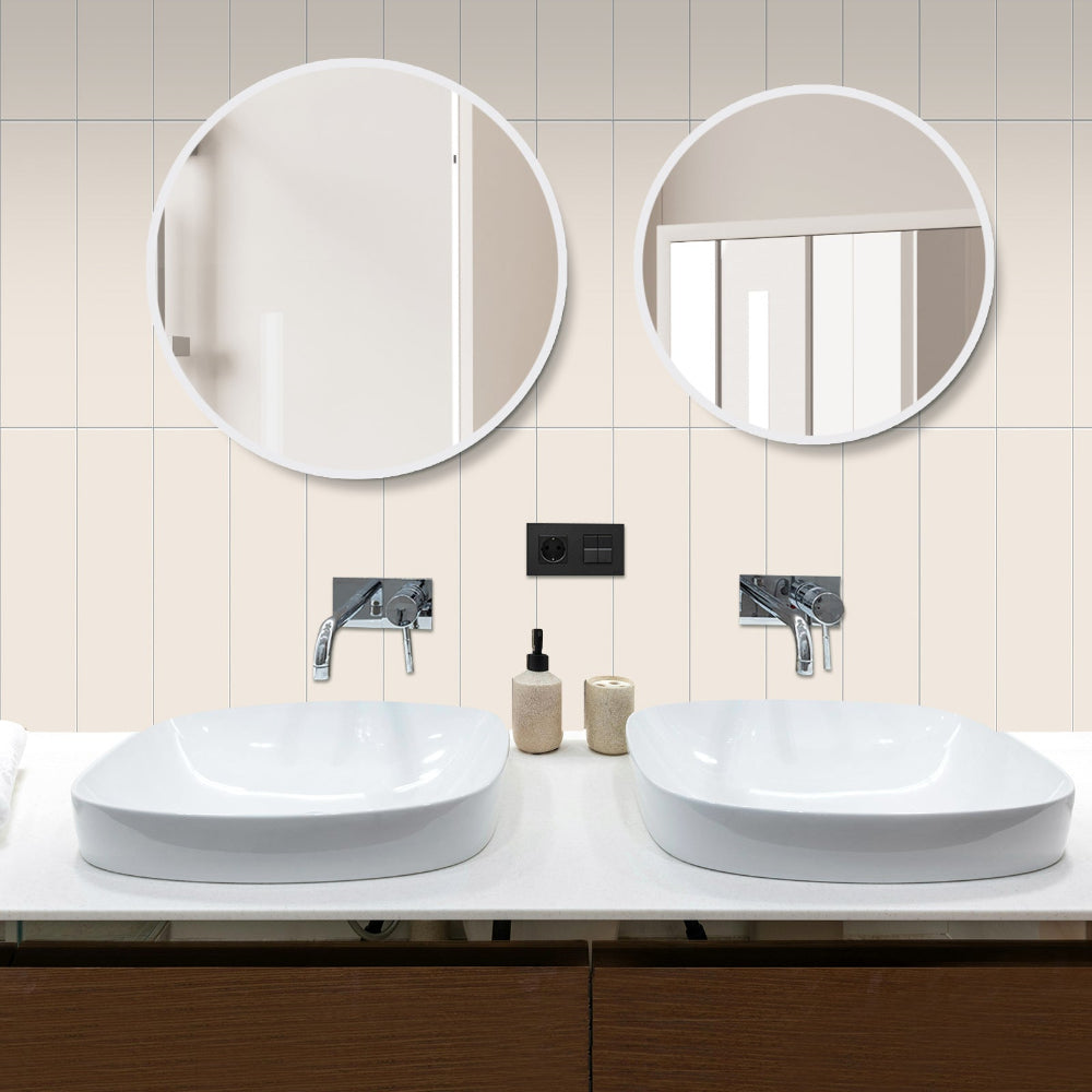 FLEXI Rectangular Cream Gloss Tiles bathroom