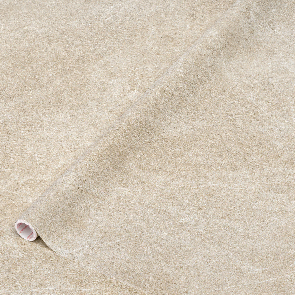 Memy beige stone adhesive vinyl wrapped bathroom vanity