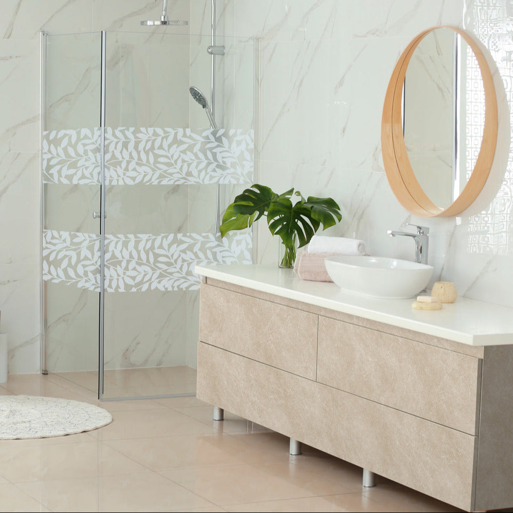 Memy beige stone adhesive vinyl wrapped bathroom vanity