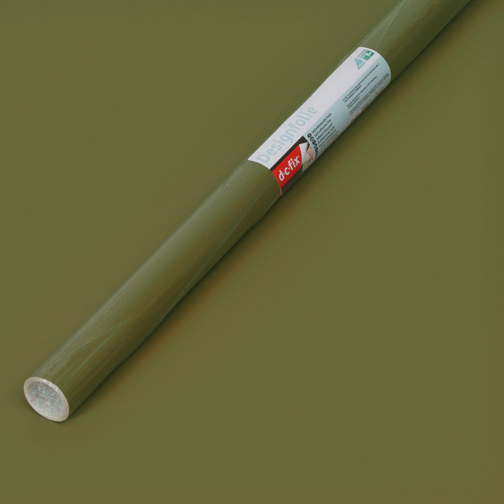 olive green matte adhesive vinyl d-c-fix roll