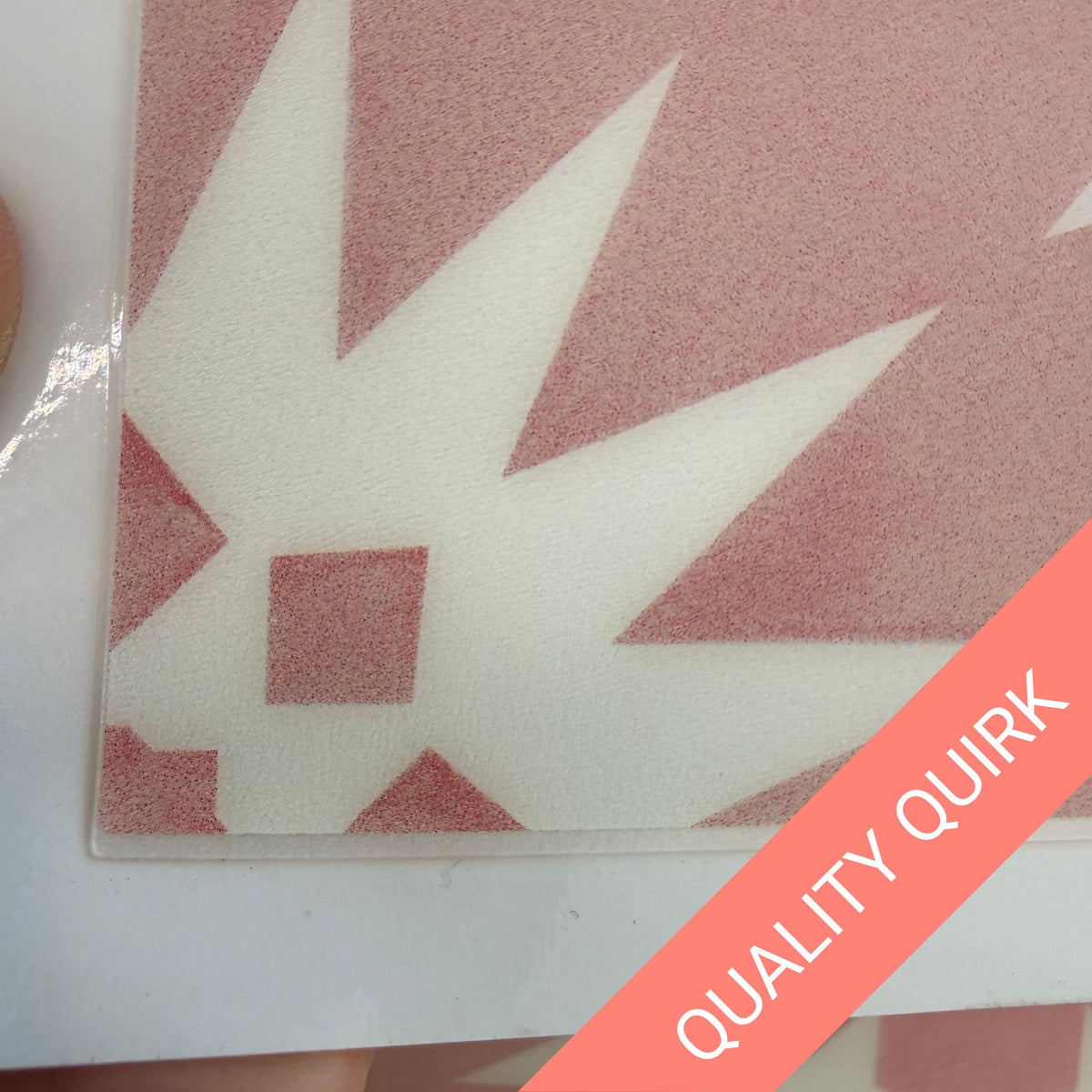 Quality Quirk - Print Marks | Marrakesh Blush | Quick Fix Floor & Wall Tiles - 30cm (W) x 30.cm (H) x 0.8mm (T)