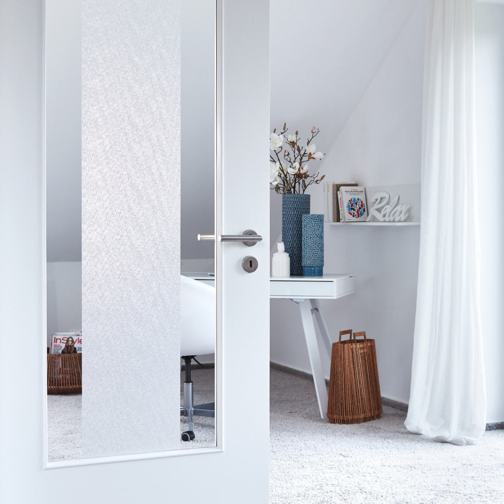 Ava static cling window stripes on door