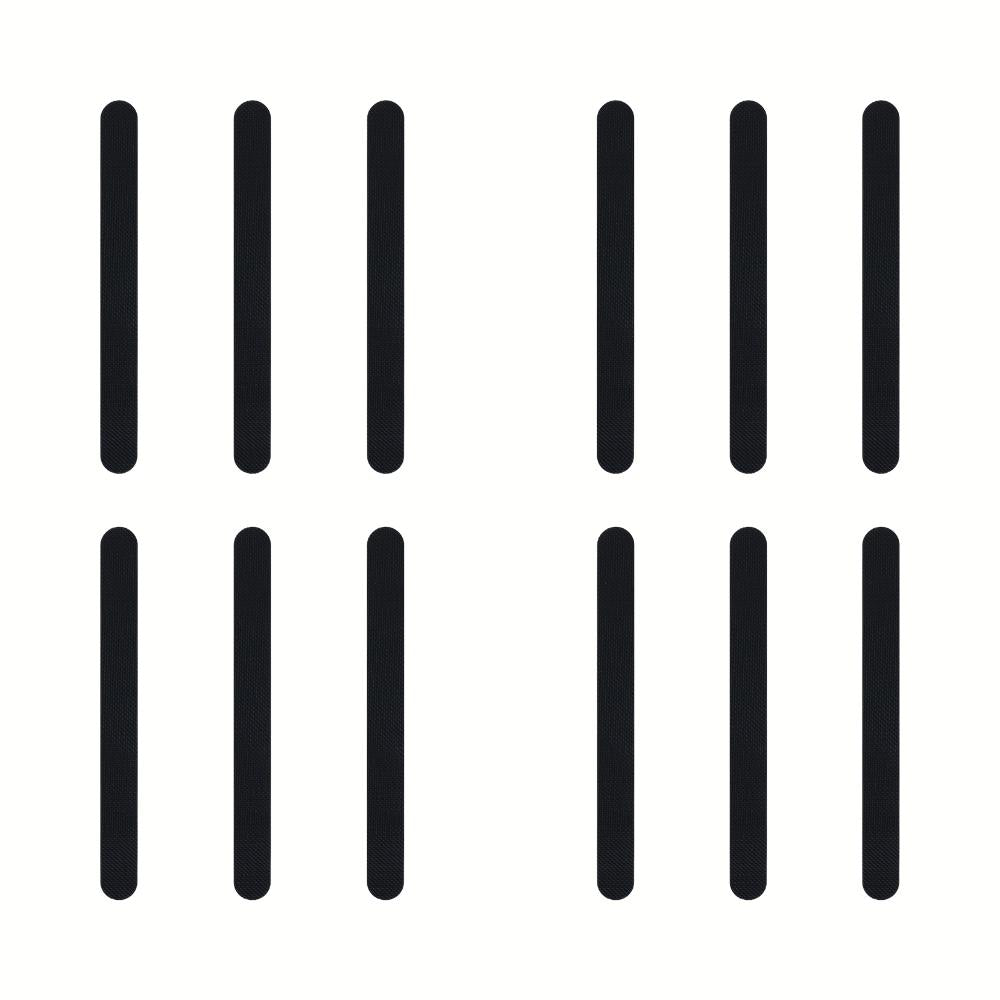 Black self-adhesive anti-slip grip strips