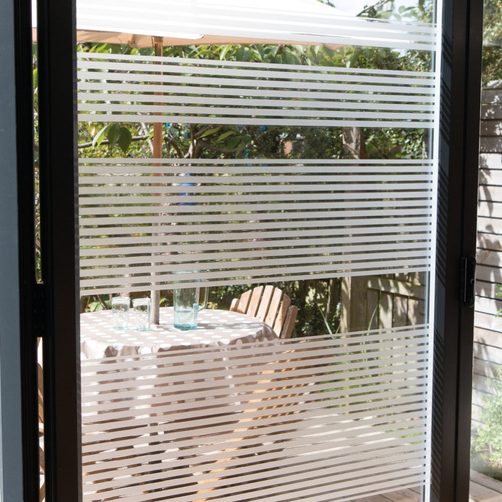 Clarity static cling window stripes protection