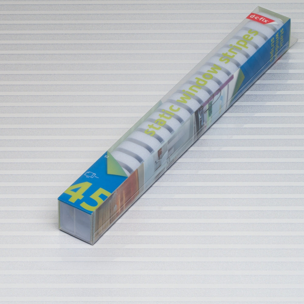 Clarity static cling window stripes packaging