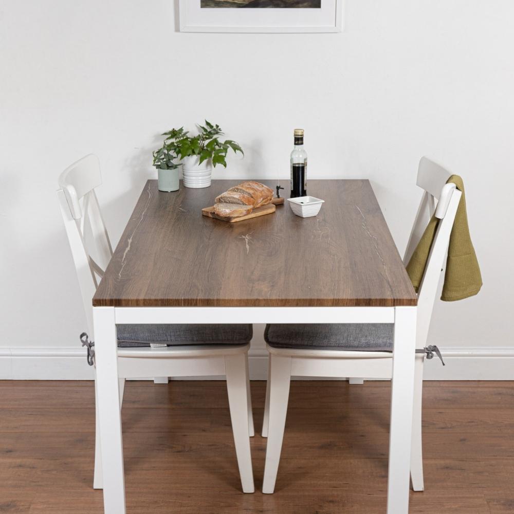 Flagstaff oak adhesive vinyl dinner table