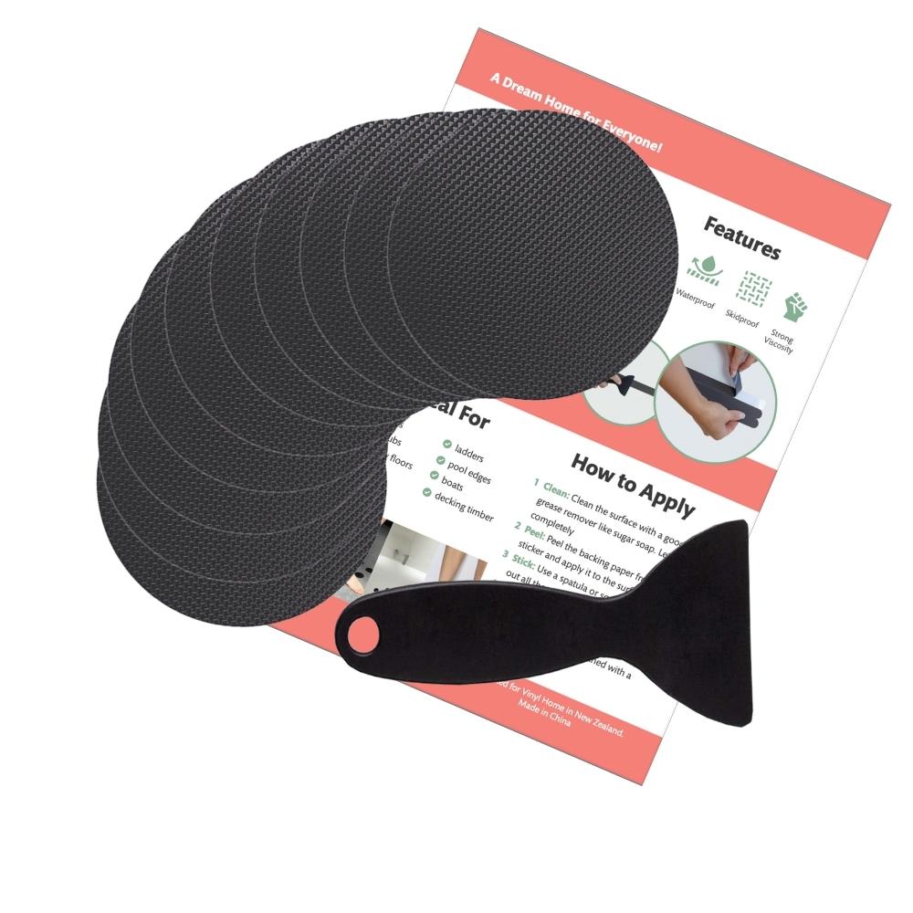10-pack of grey anti-slip grip dots from Vinyl Home