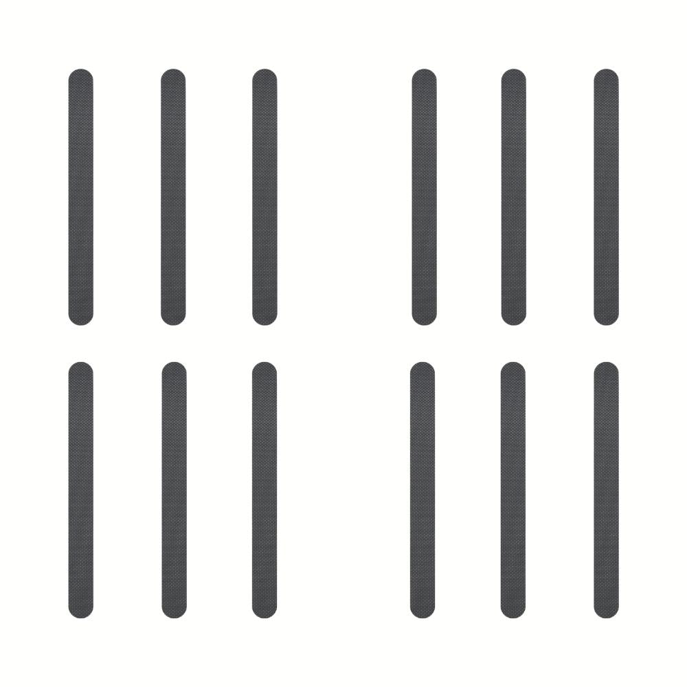 Grey anti-slip grip strips to prevent falls and slips