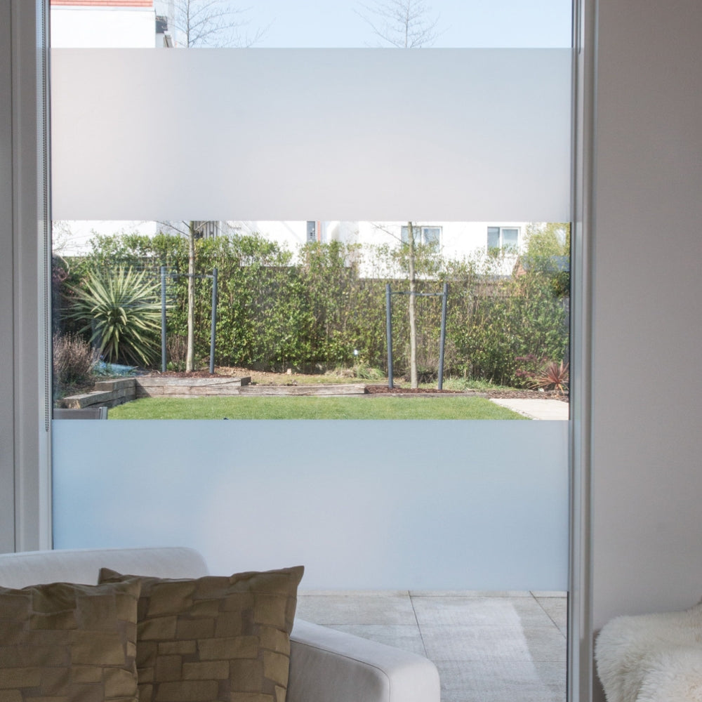 Milky premium static cling window film living room