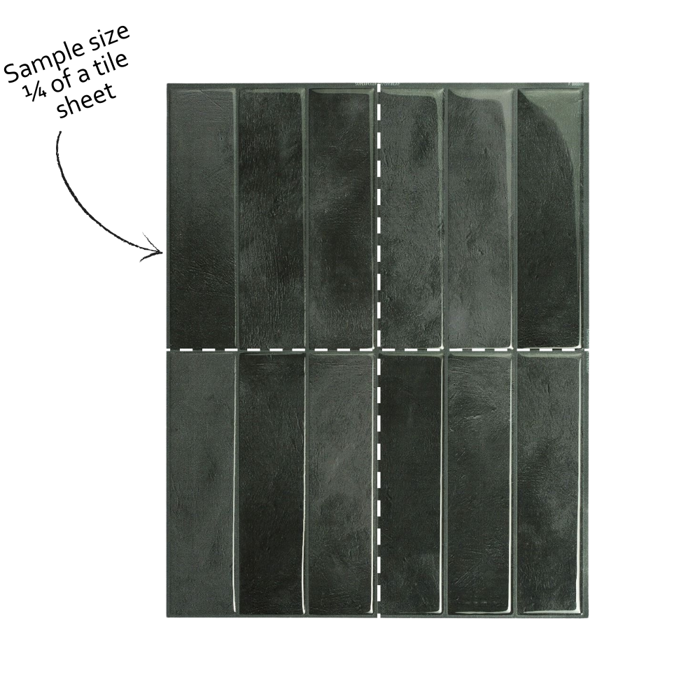 Tile sample with a dashed line indicating one-fourth of a tile sheet on a white background.