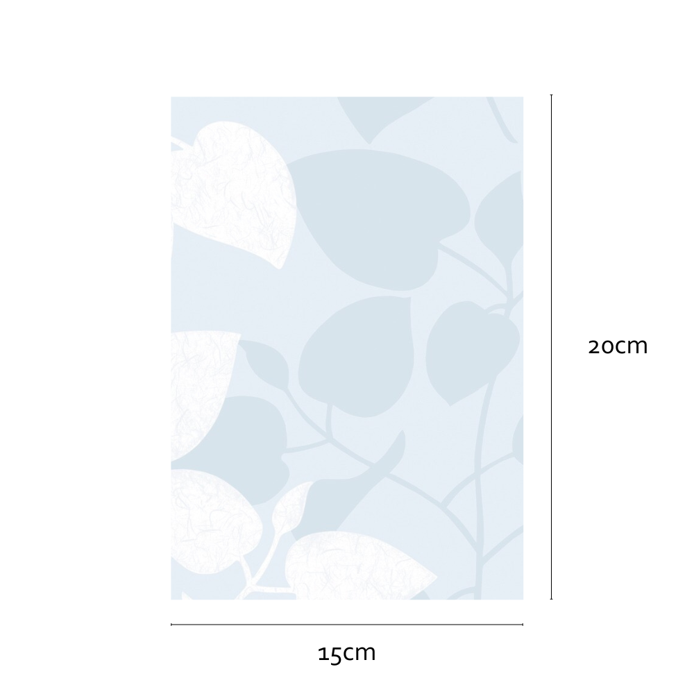 Sample of snowflake patterns window film with measurements
