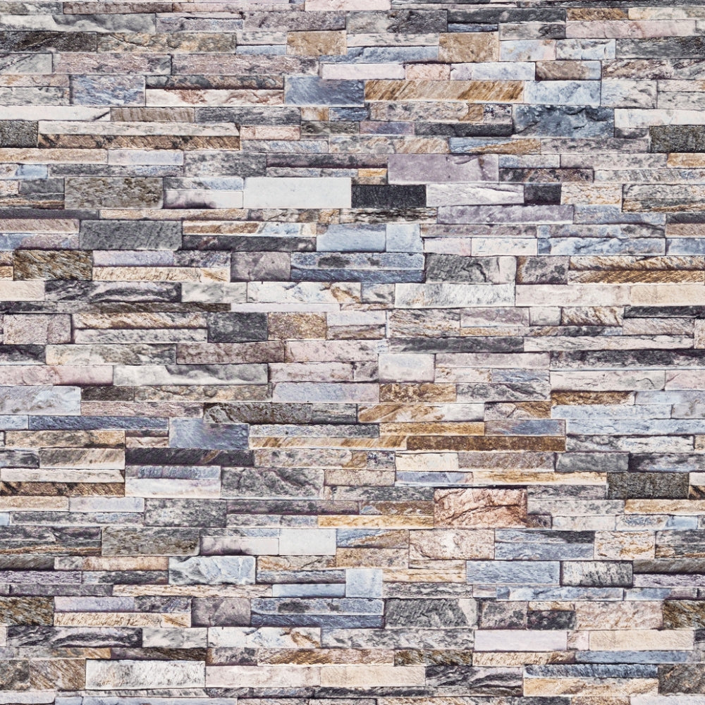 Stone wall grey natural vinyl wallpaper