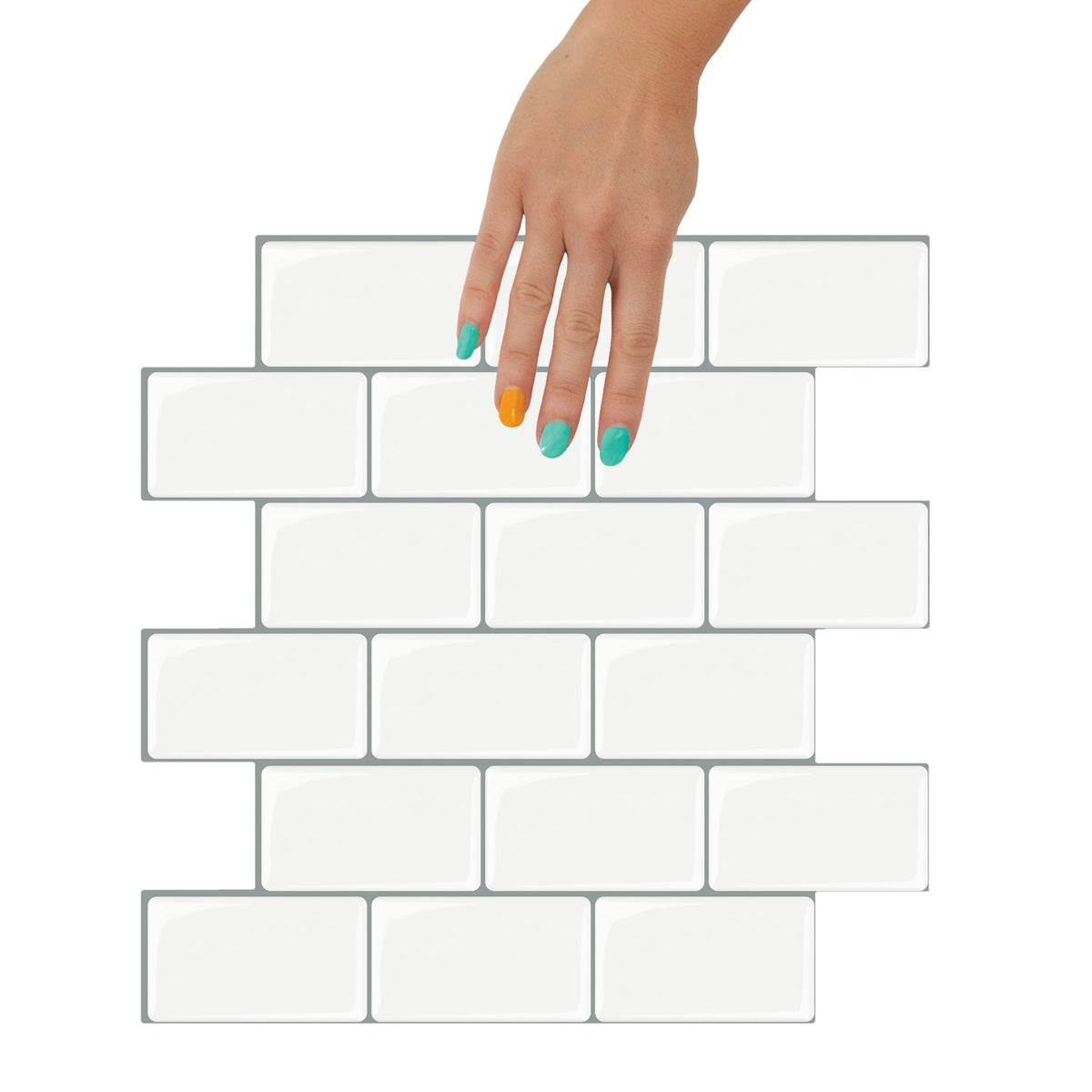subway classic white with grey grout