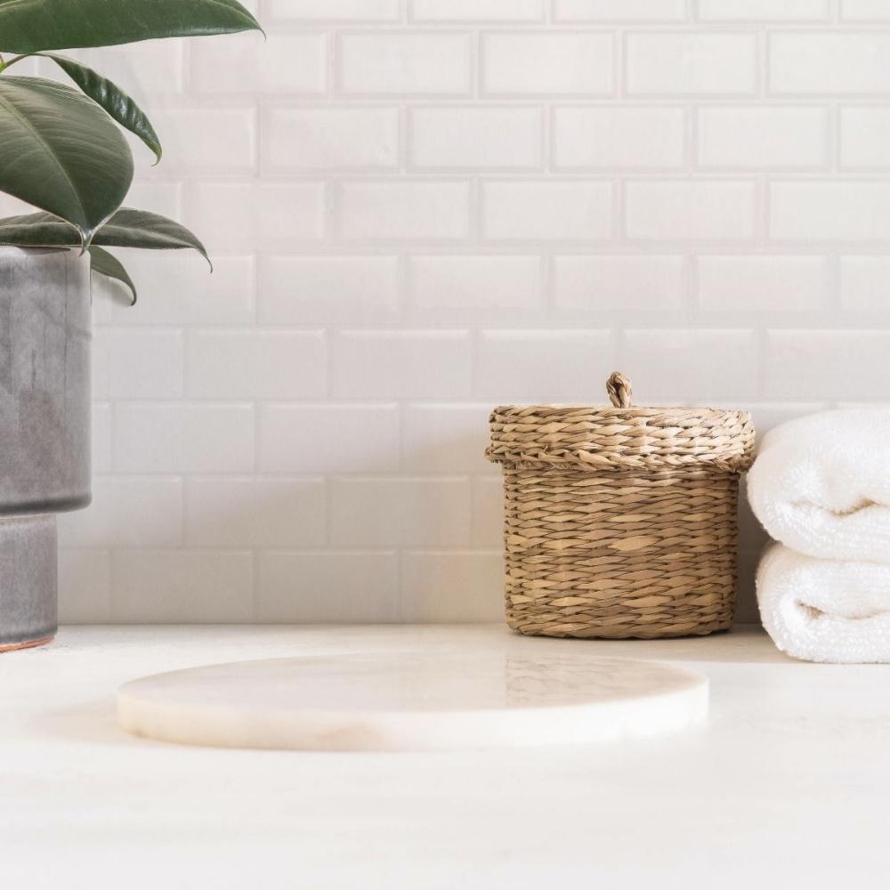 White subway vinyl wall tiles