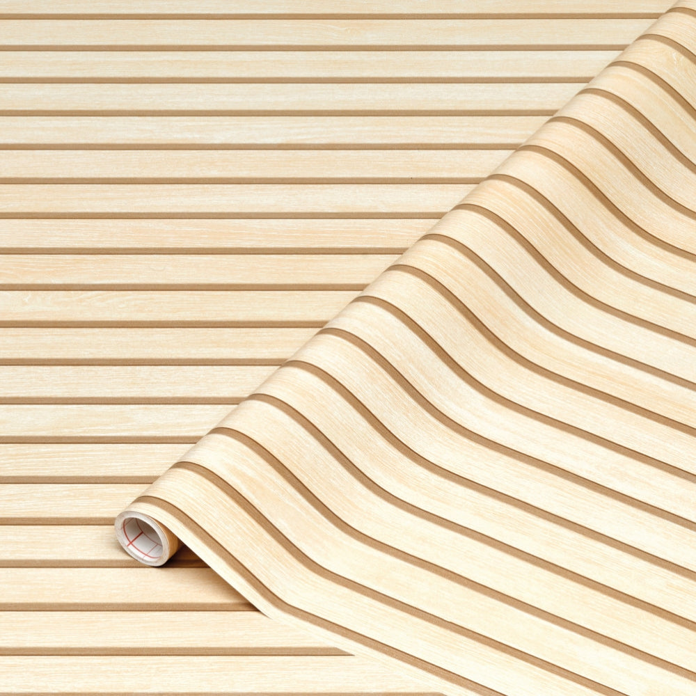 Wooden slats adhesive vinyl wall