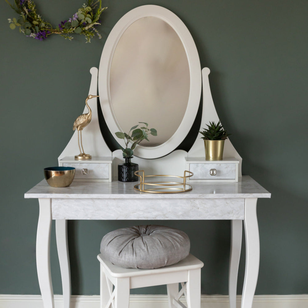 Cortes gold adhesive vinyl on a vanity