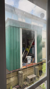 White frost static cling window film installation