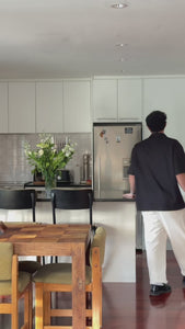 Kitchen bright up with Zellige sandy stone peel and stick tiles
