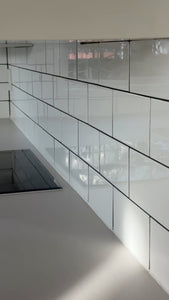 Video of white matte composite kit kat tiles installation