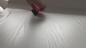 Whitewood matte adhesive vinyl installed to a wardrobe