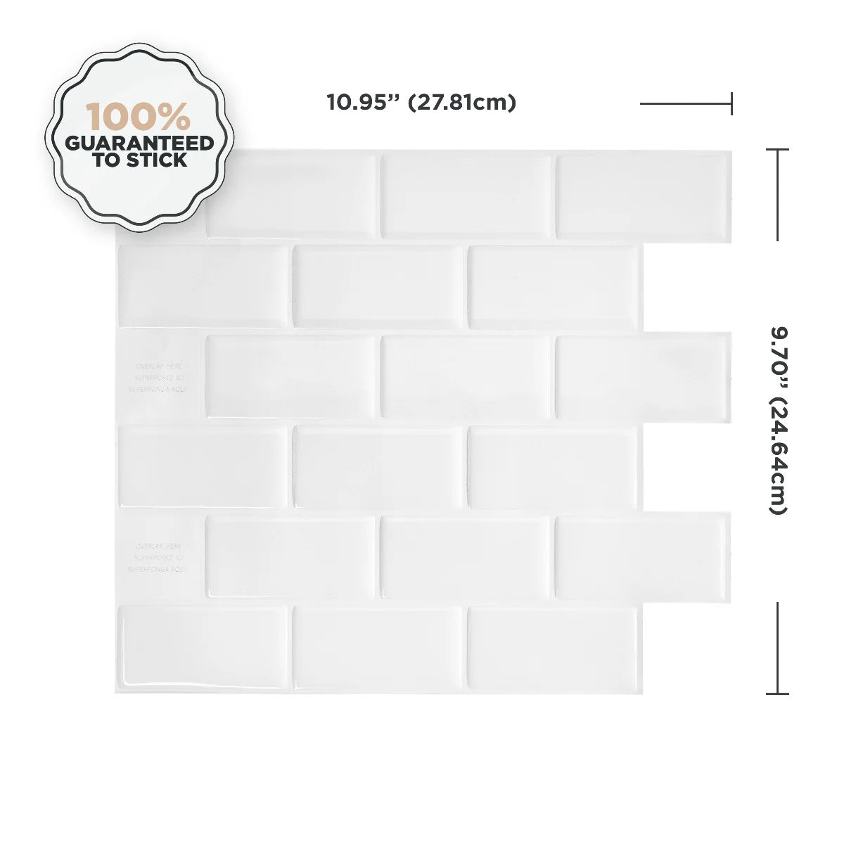 Subway White dimensions